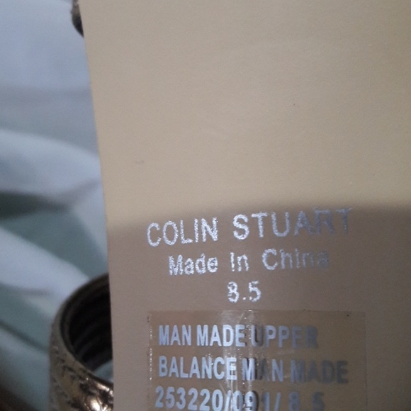 🎀SOLD🎀 $15  Colin Stuart  5"h Bronze Sandals 8.5 - Picture 4 of 6